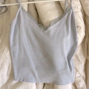 brandy melville blue lace tank